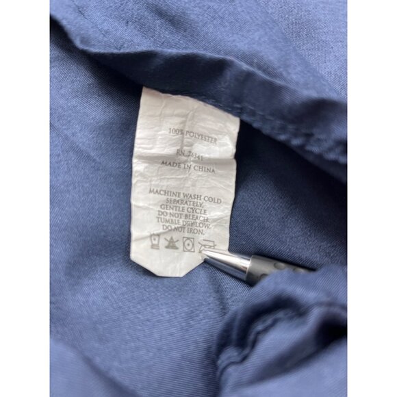 Twin Size Flat Sheet In Navy Blue 100% Polyester For Comfortable Sleep 91i - Picture 2 of 2